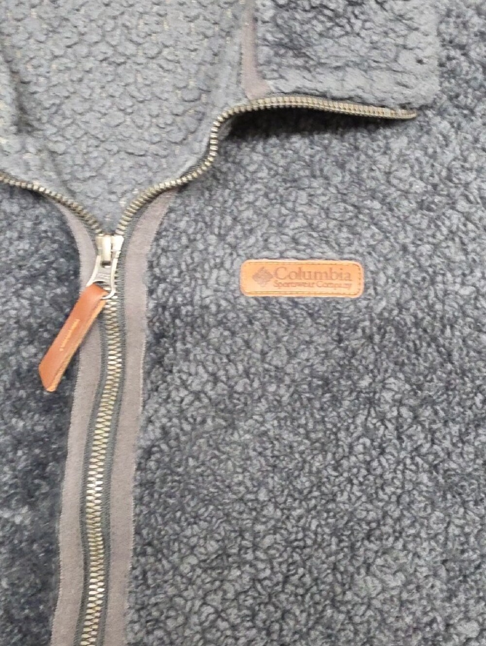 Columbia Gray Sherpa Zip Utility Jacket - Picture 3 of 9